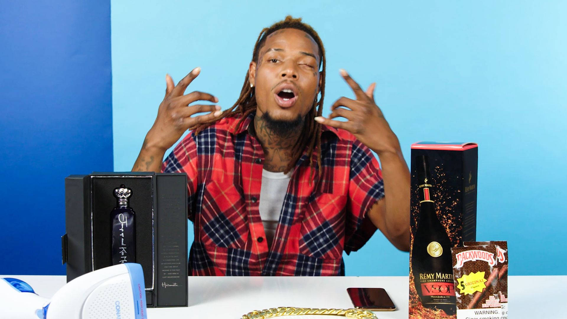 Fetty Wap, dreadlocks, red plaid shirt, Full HD Desktop Wallpaper
