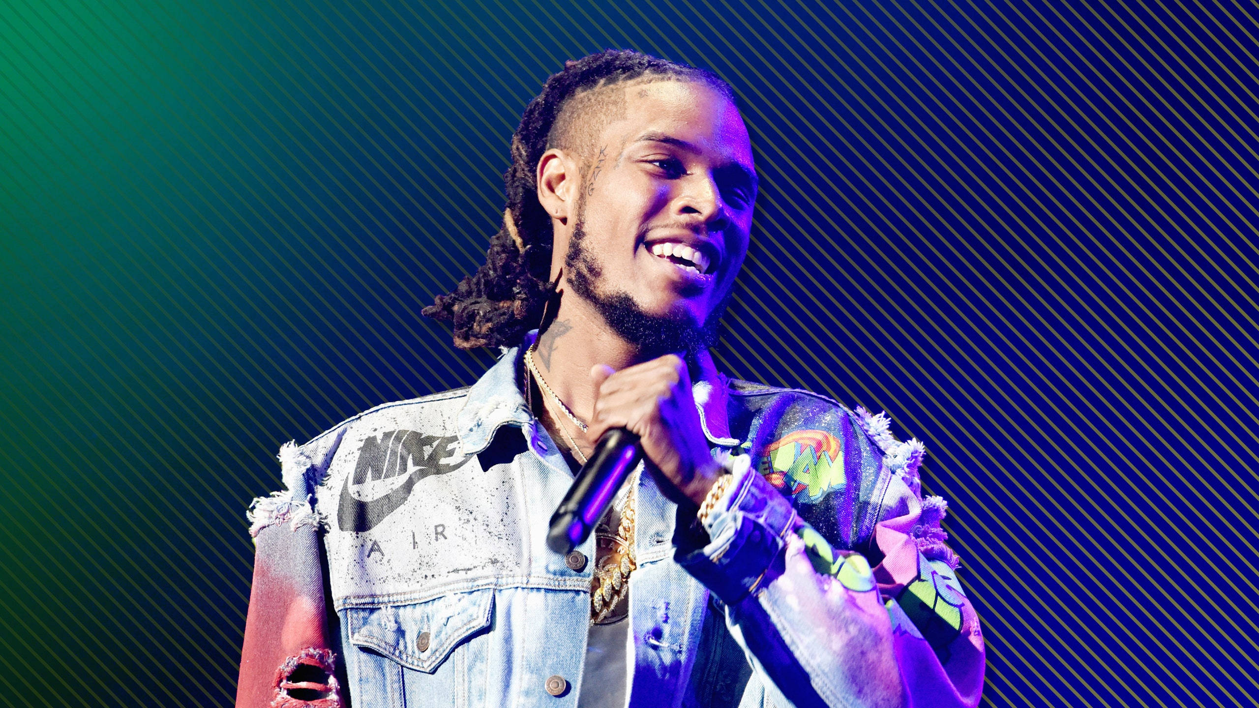 Fetty Wap, dreadlocks, microphone, 2K Desktop Wallpaper