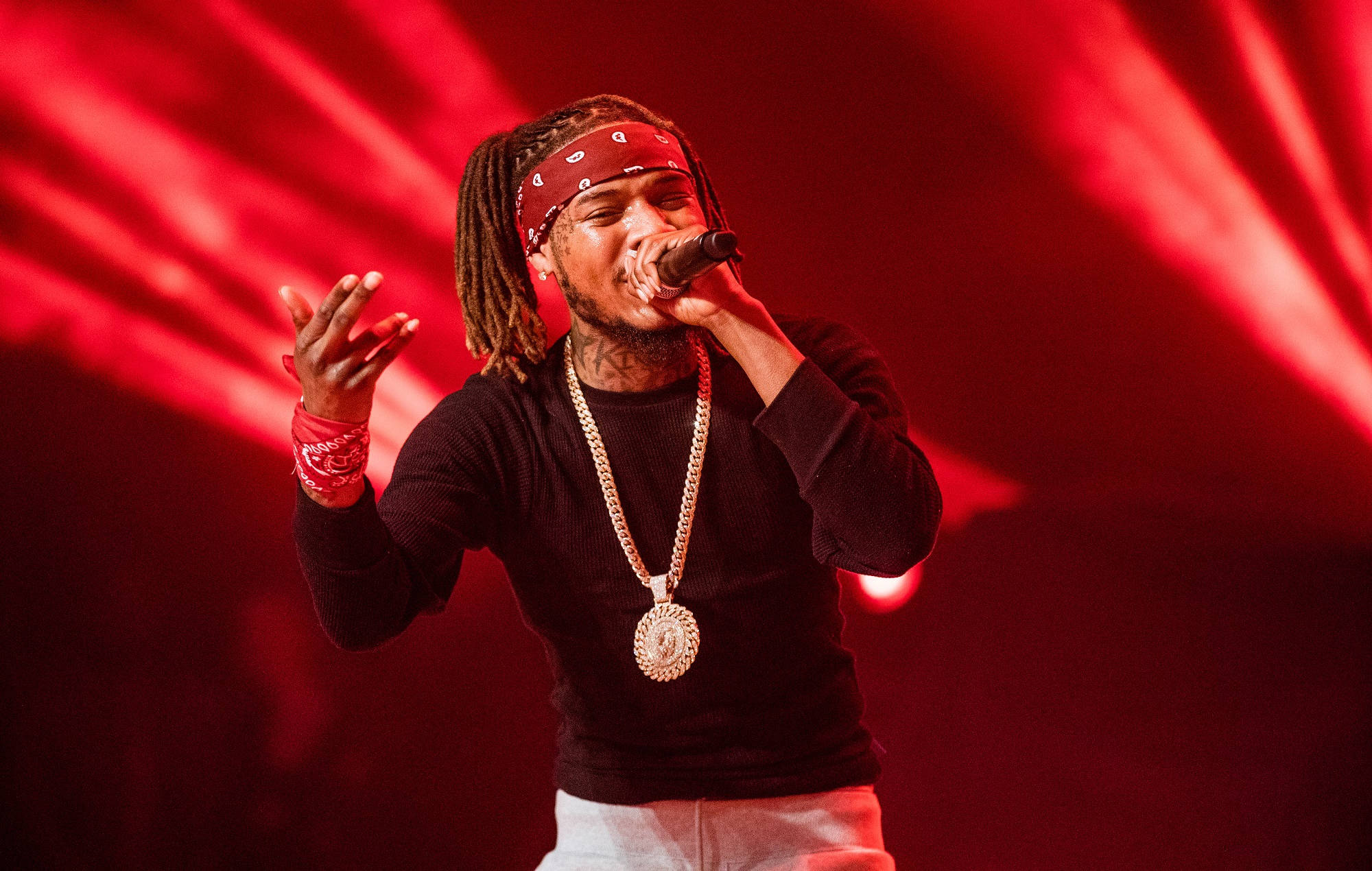 Fetty Wap, dreadlocks, red bandana, Full HD Desktop Wallpaper