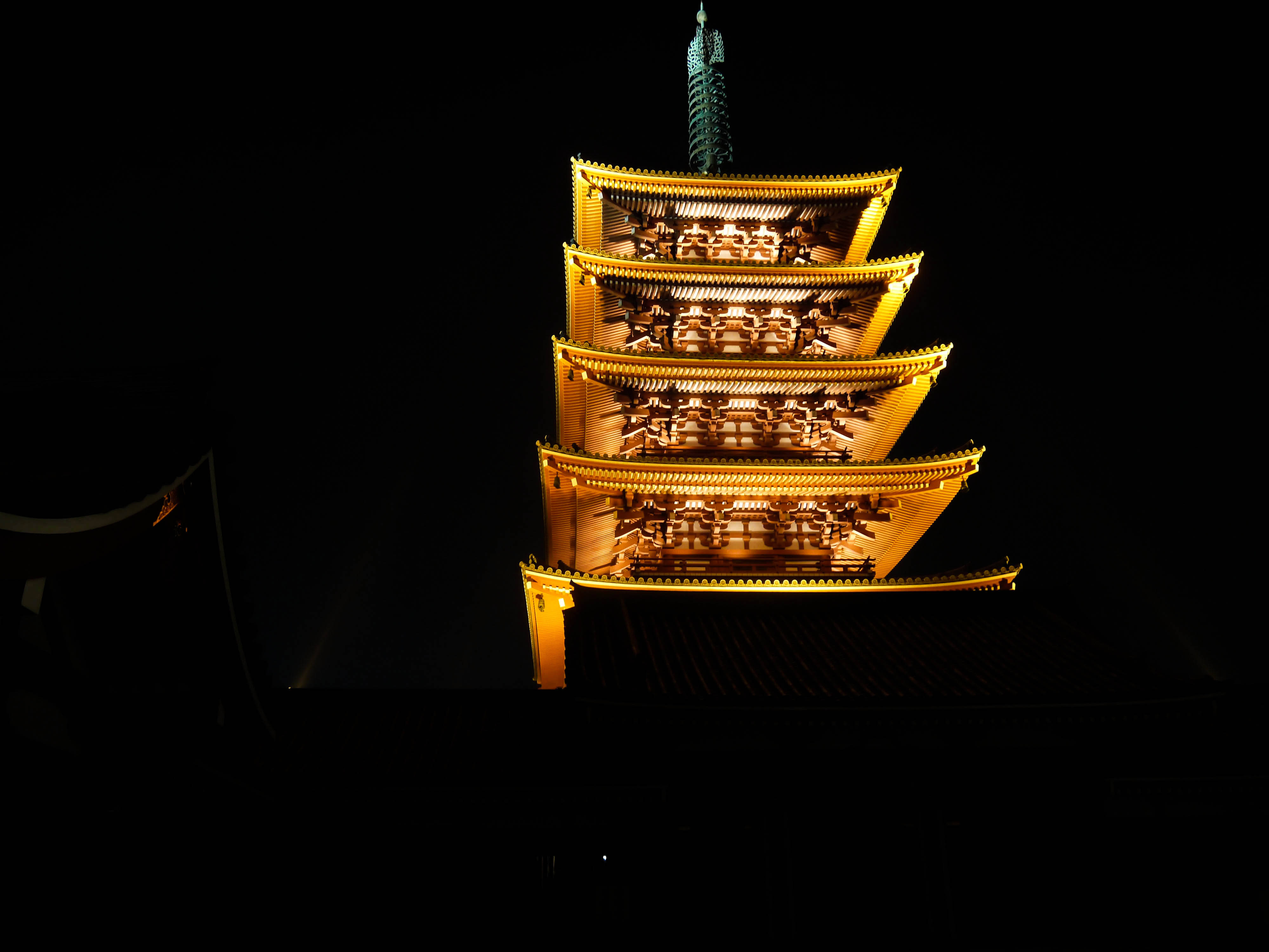 minimalist japanese temple, tokyo, multi-tiered pagoda, 4K Desktop Wallpaper