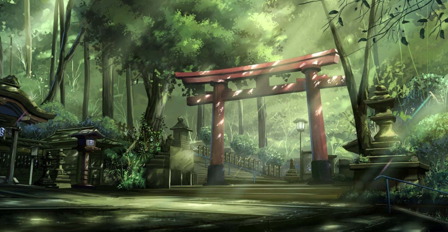 Feudal Japan, traditional village, cherry blossoms, HD Desktop Wallpaper