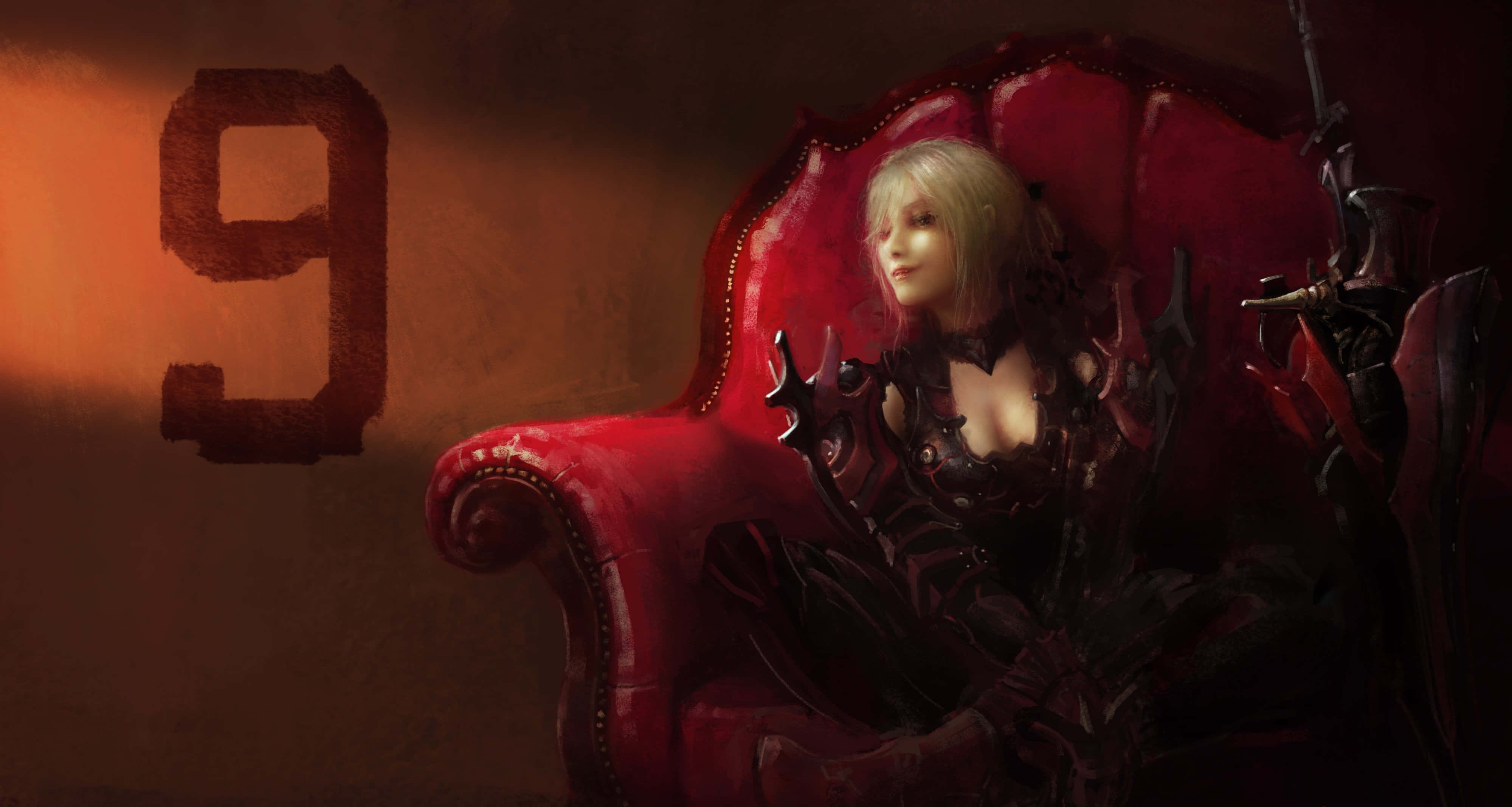 Ff 15, pale blonde woman, dark gothic attire, 4K Desktop Wallpaper