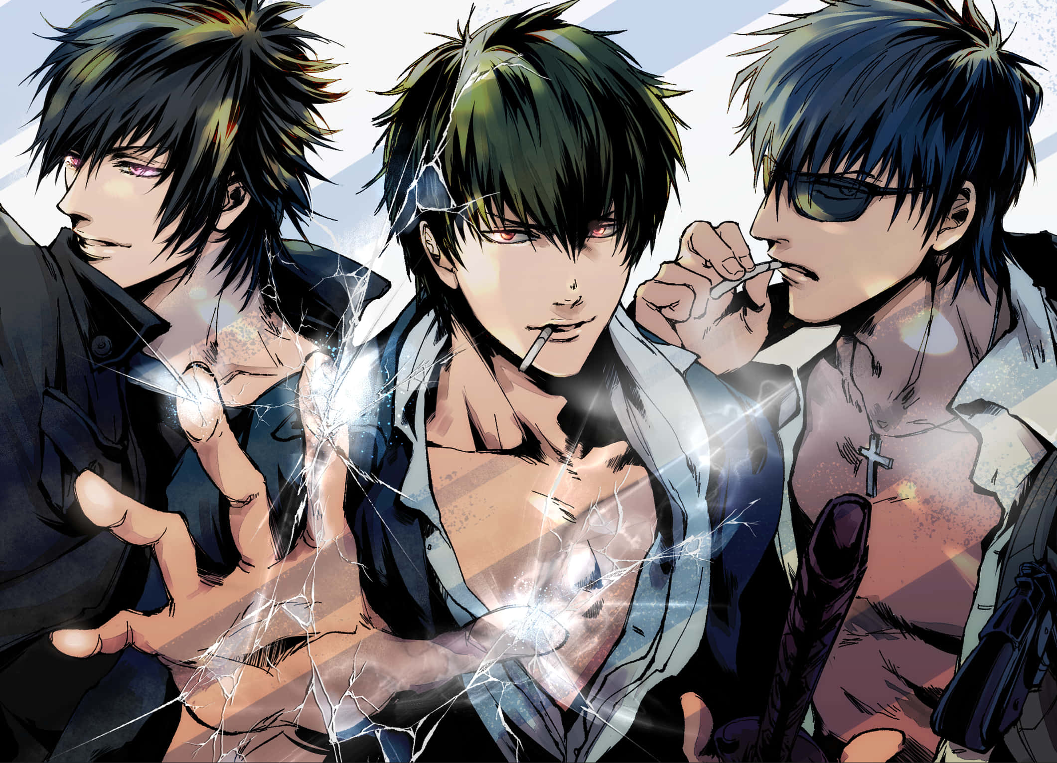 Ff 15, anime characters, glowing energy, Full HD Desktop Wallpaper