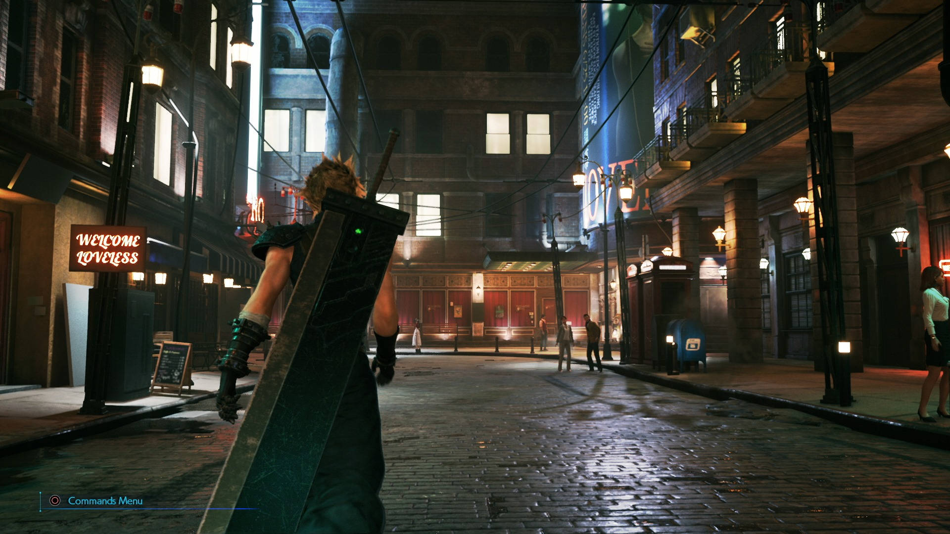 FF7, Cloud, City Street, Full HD Desktop Wallpaper