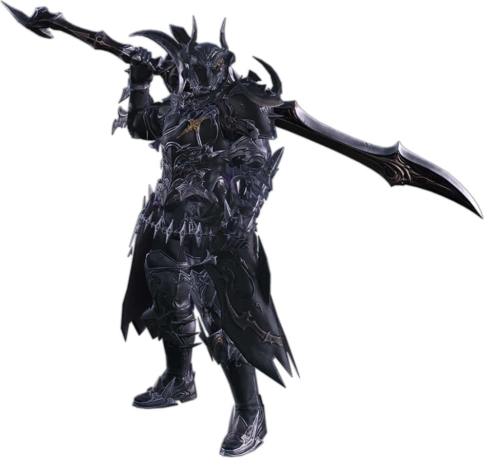 Ffxiv Dark Knight, greatsword, ornate black armor, SD Desktop Wallpaper