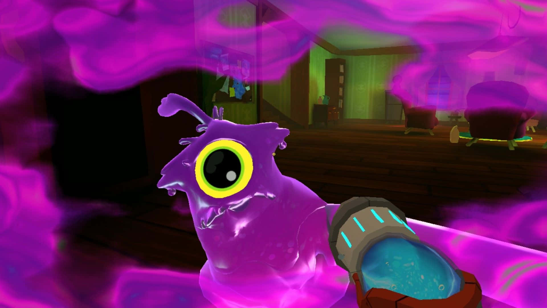 Fgteev, glowing purple alien creature, single large eye, Full HD Desktop Wallpaper