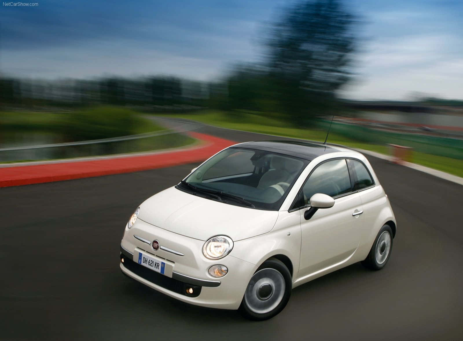 Fiat 500L, white, winding racetrack, HD Desktop Wallpaper