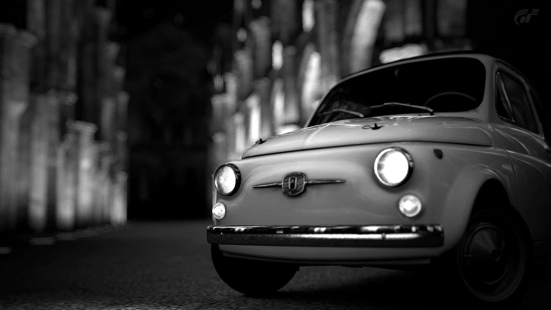 Fiat 500x, urban alleyway, streetlights, Full HD Desktop Wallpaper
