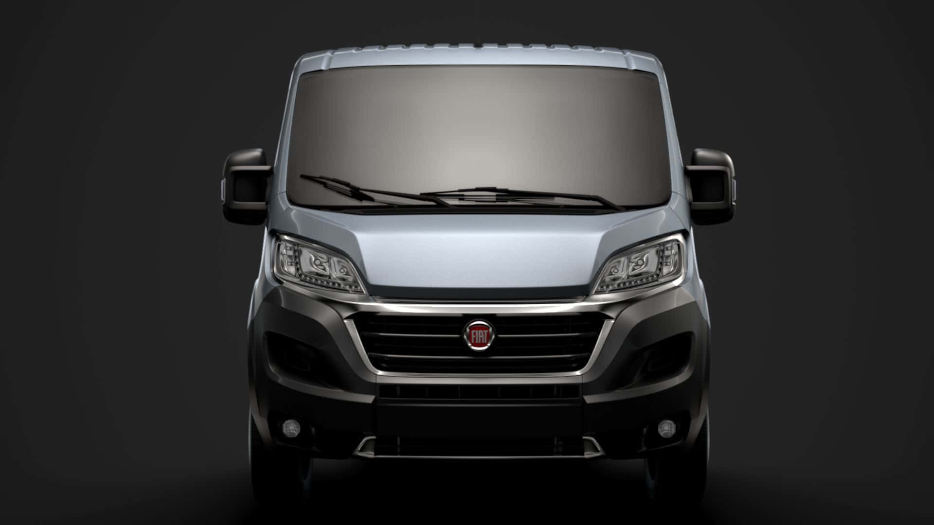 Fiat Ducato, silver, chrome grille, Full HD Desktop Wallpaper