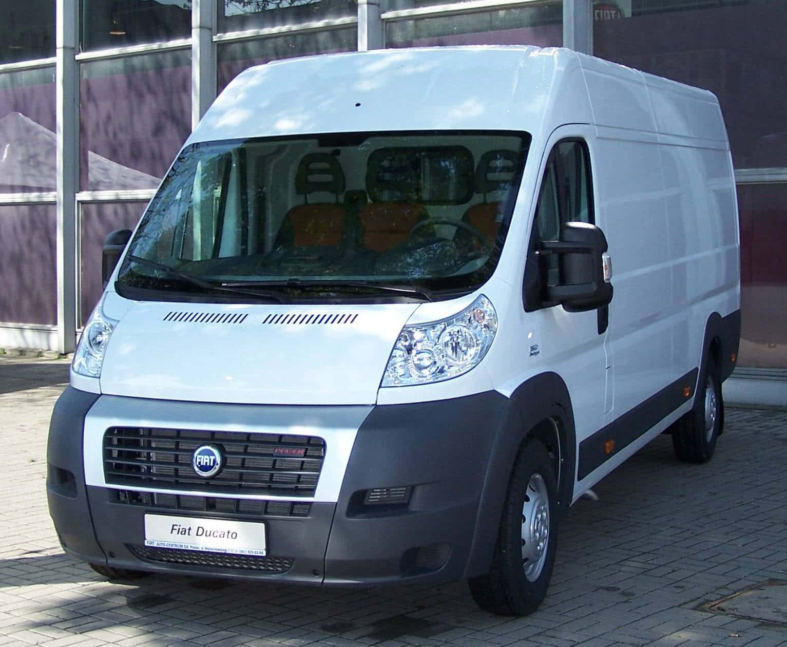 Fiat Ducato, white, paved surface, HD Desktop Wallpaper