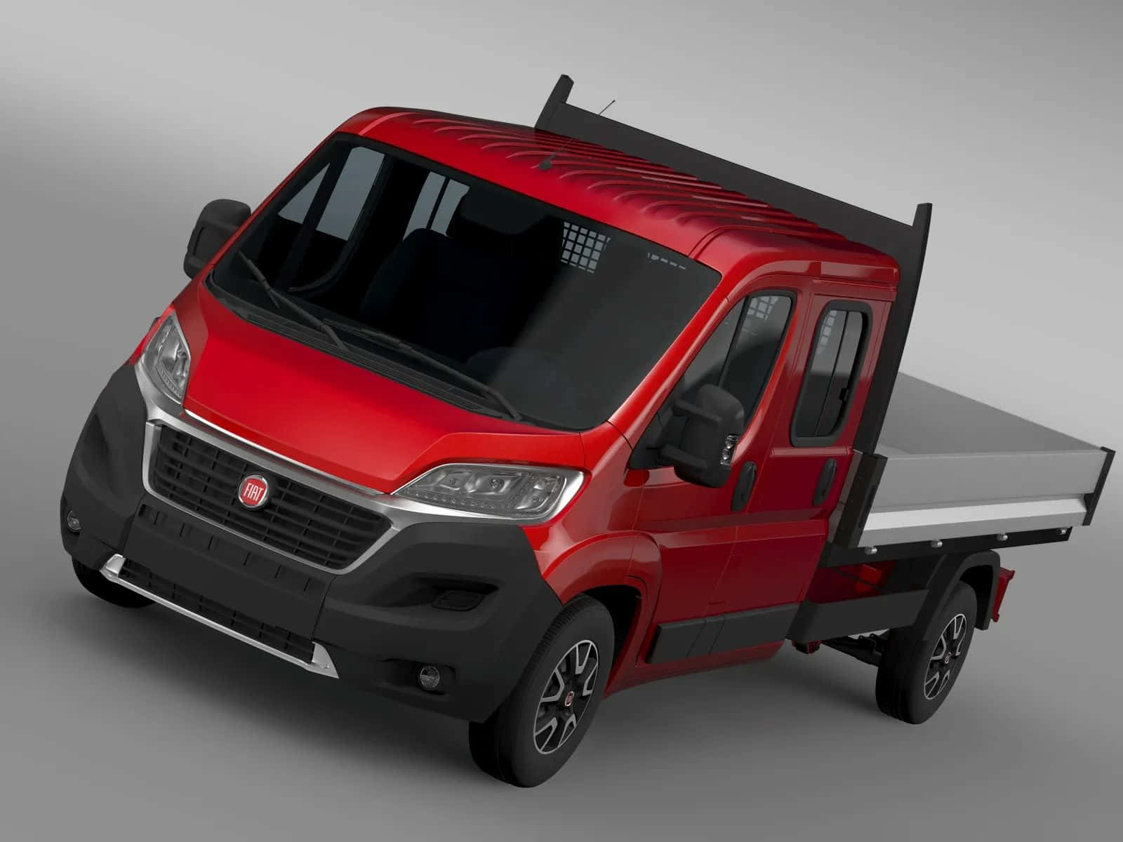 Fiat Ducato, flatbed truck, red, HD Desktop Wallpaper