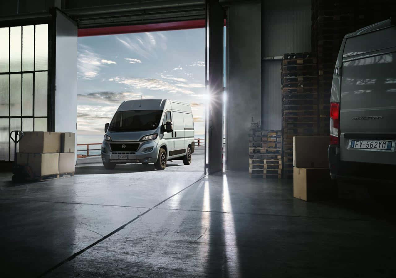 Fiat Ducato, van, warehouse, HD Desktop Wallpaper