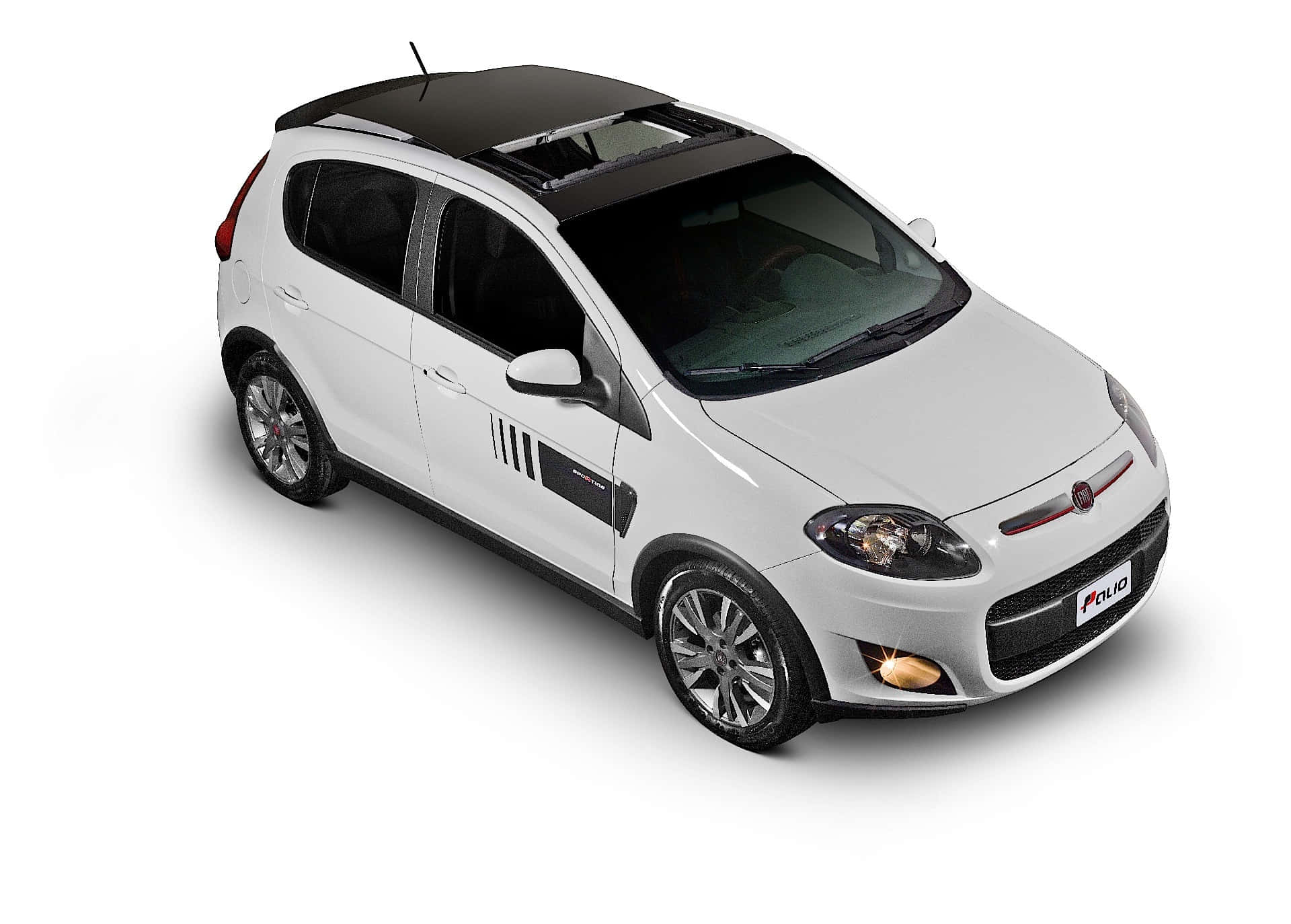 Fiat Palio, white, black roof, Full HD Desktop Wallpaper