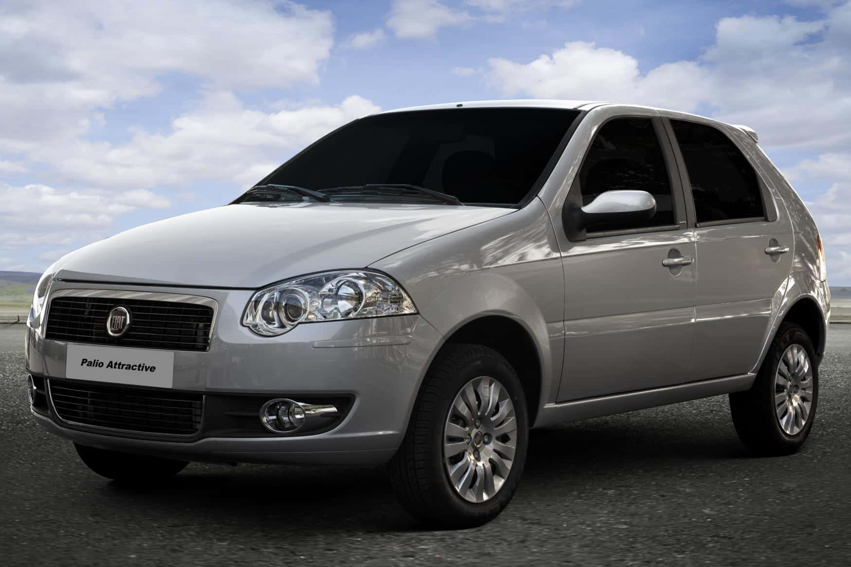 Fiat Palio, silver, asphalt, HD Desktop Wallpaper