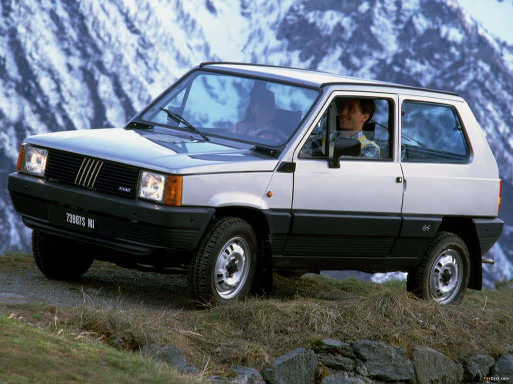 Fiat Panda, white, 4x4, SD Desktop Wallpaper