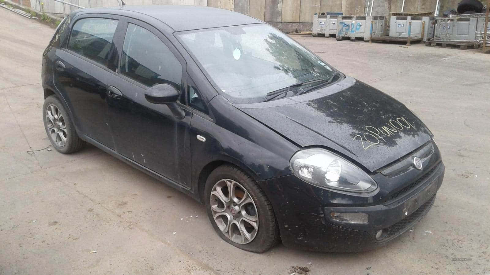 Fiat Punto, dusty black, hatchback, HD Desktop Wallpaper