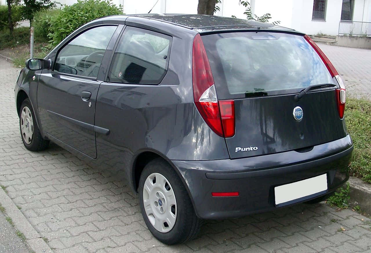 Fiat Punto, dark gray, hatchback, HD Desktop Wallpaper