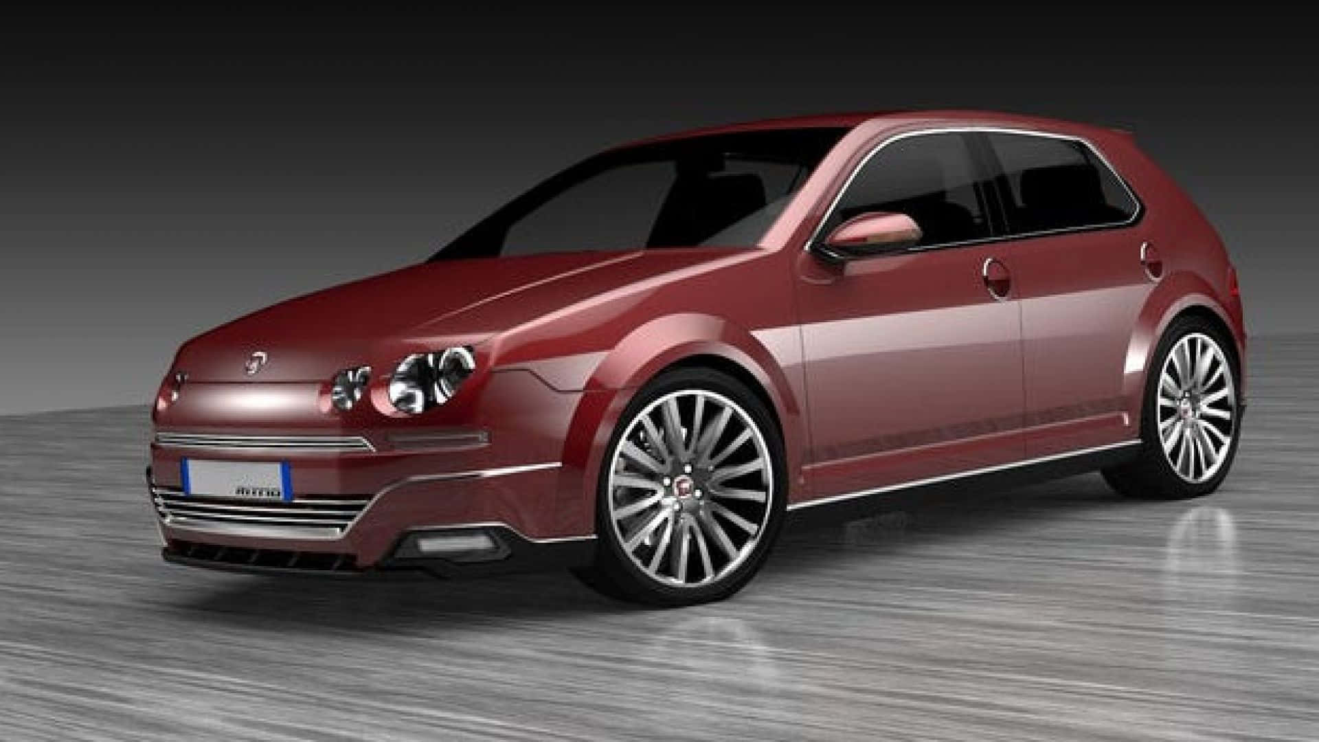Fiat Ritmo, maroon, silver rims, Full HD Desktop Wallpaper