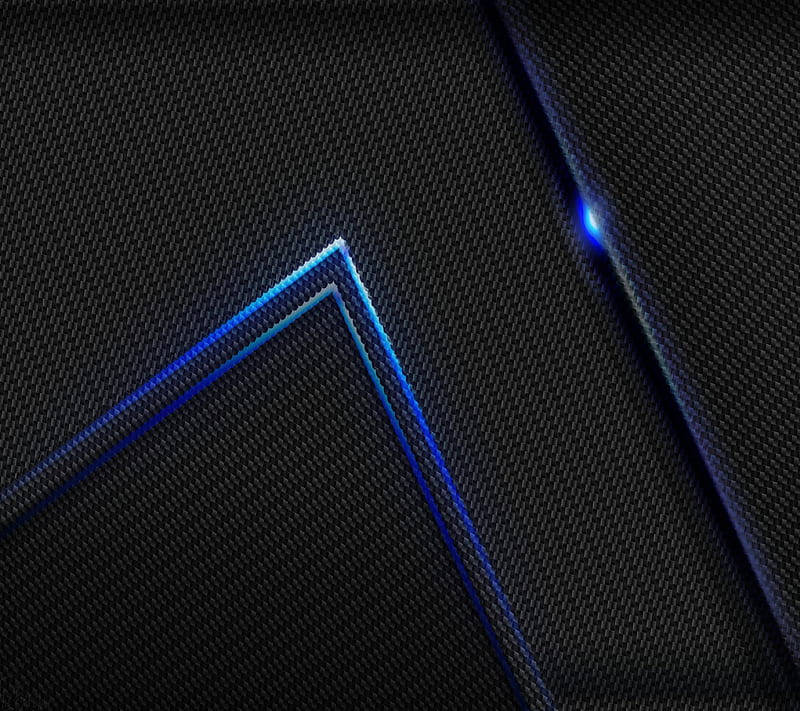 black blue carbon fiber, glowing blue geometric lines, dark textured carbon fiber surface, SD Desktop Wallpaper