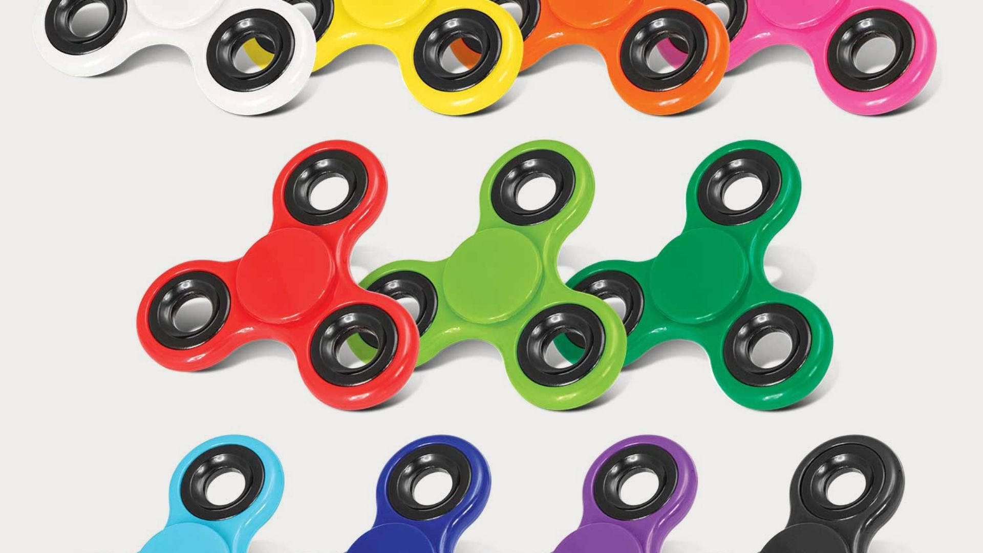 fidget spinner toys, rainbow, white background, Full HD Desktop Wallpaper