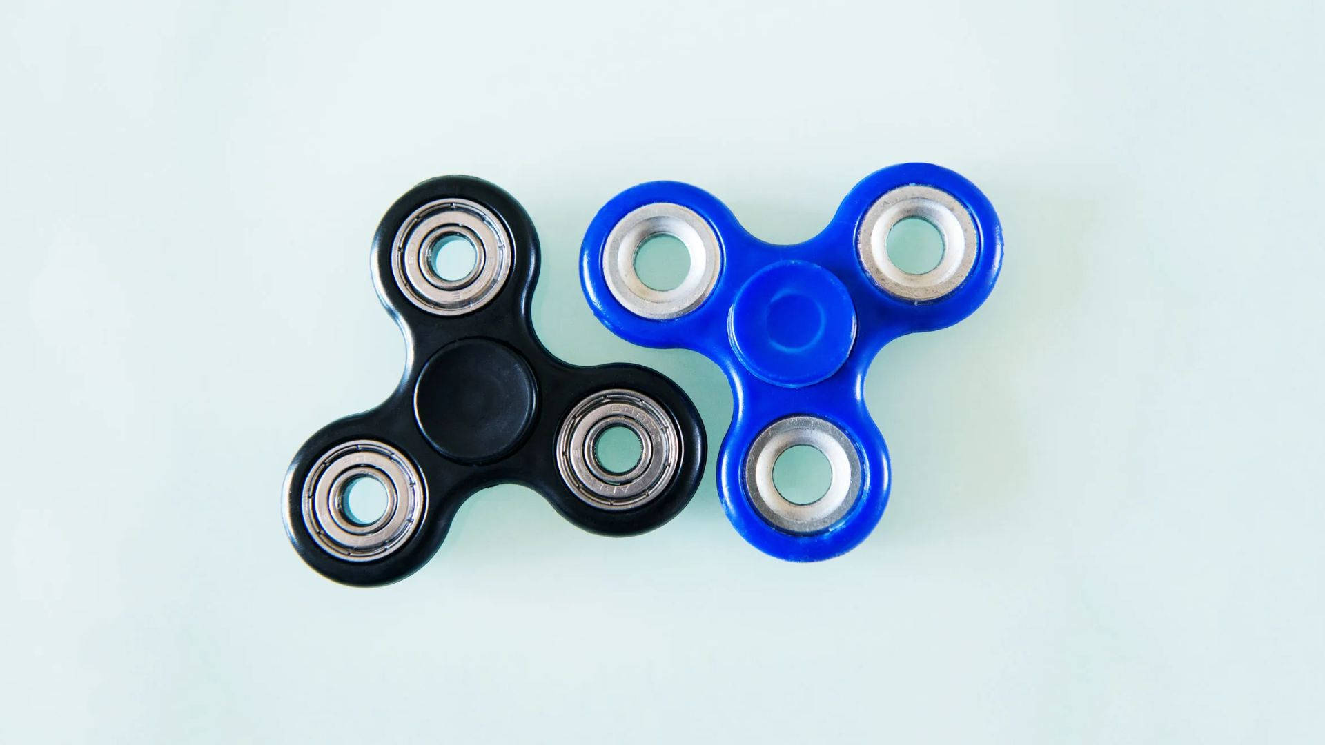 black and blue fidget toys, fidget spinners, black, Full HD Desktop Wallpaper