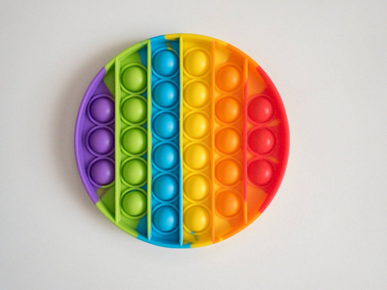 Rainbow Circle Pop It, rainbow stripes, vibrant rainbow, HD Desktop Wallpaper