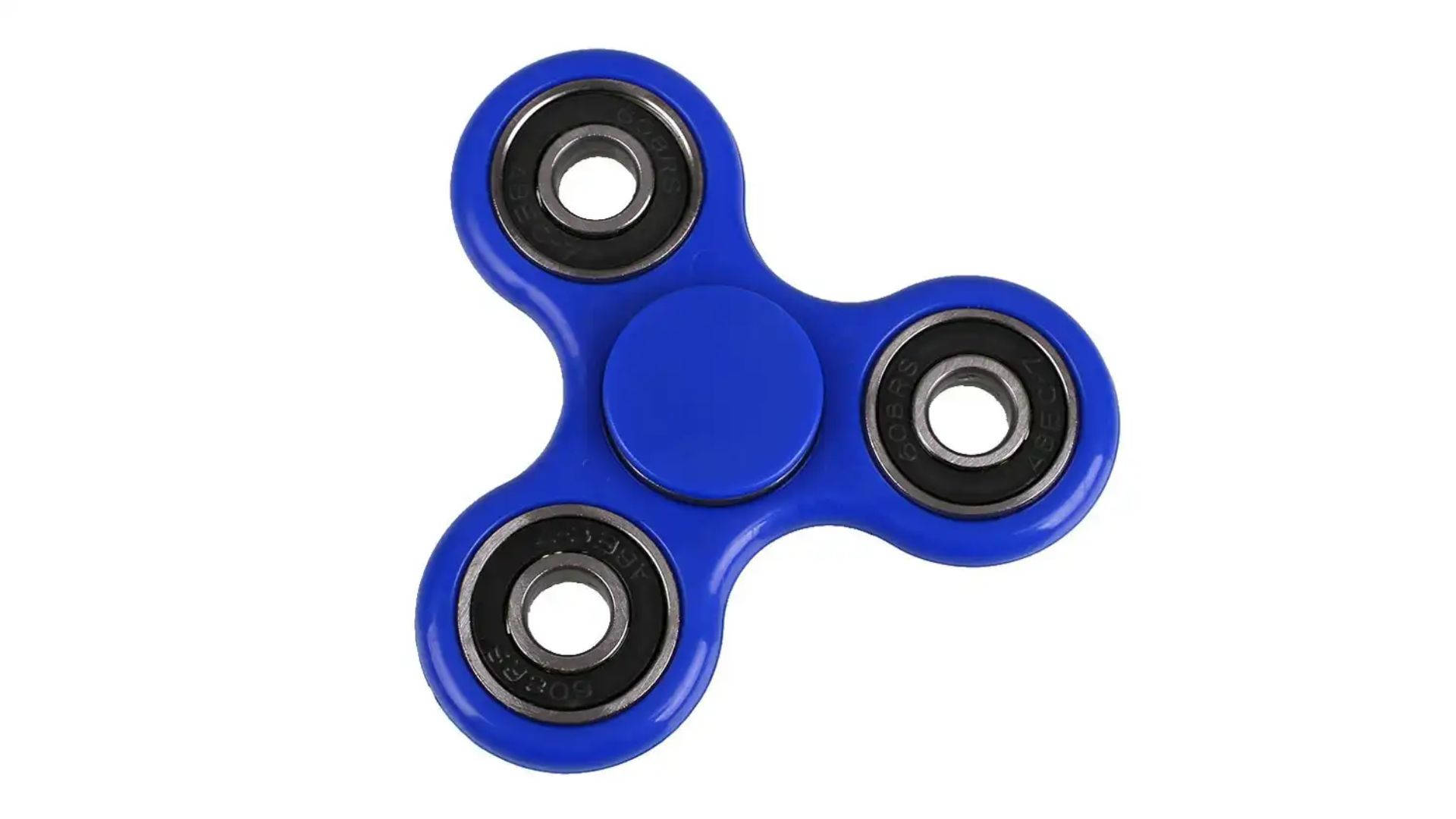 plain blue fidget toy, vibrant blue fidget spinner, black bearings, Full HD Desktop Wallpaper