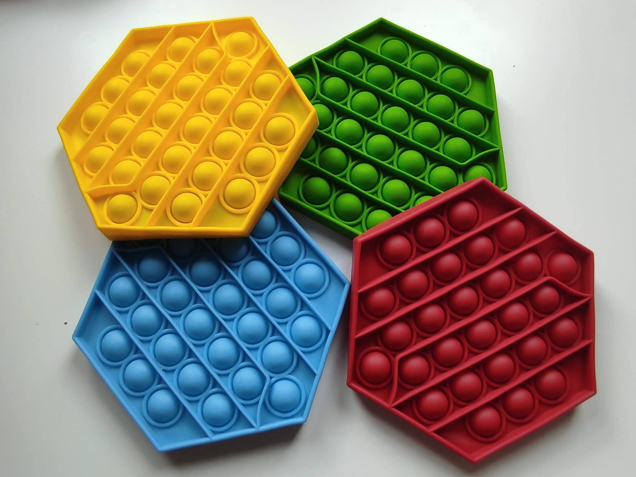 Hexagon Pop Its, yellow, green, Full HD Desktop Wallpaper