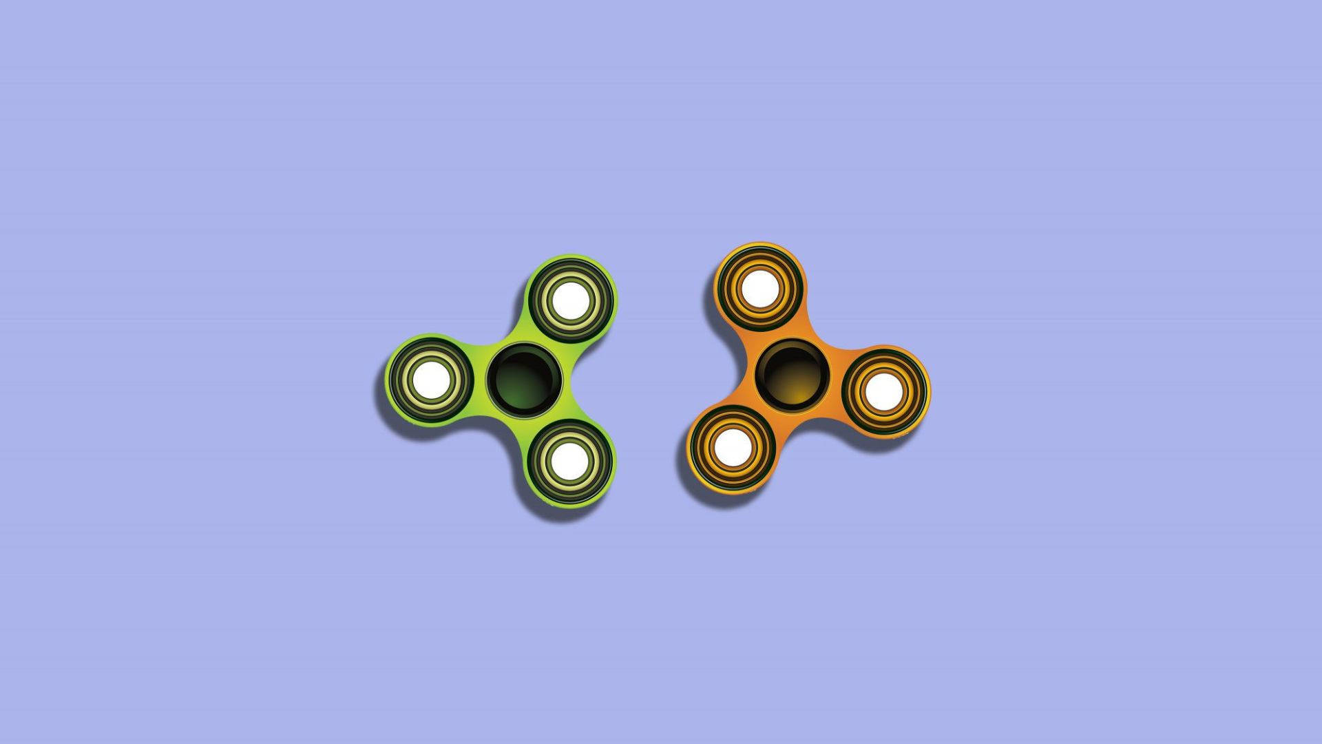 fidget spinners, green, orange, Full HD Desktop Wallpaper