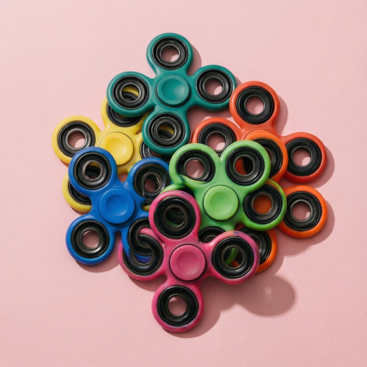 pastel spinner pile, colorful fidget spinners, circular pattern, HD Desktop Wallpaper