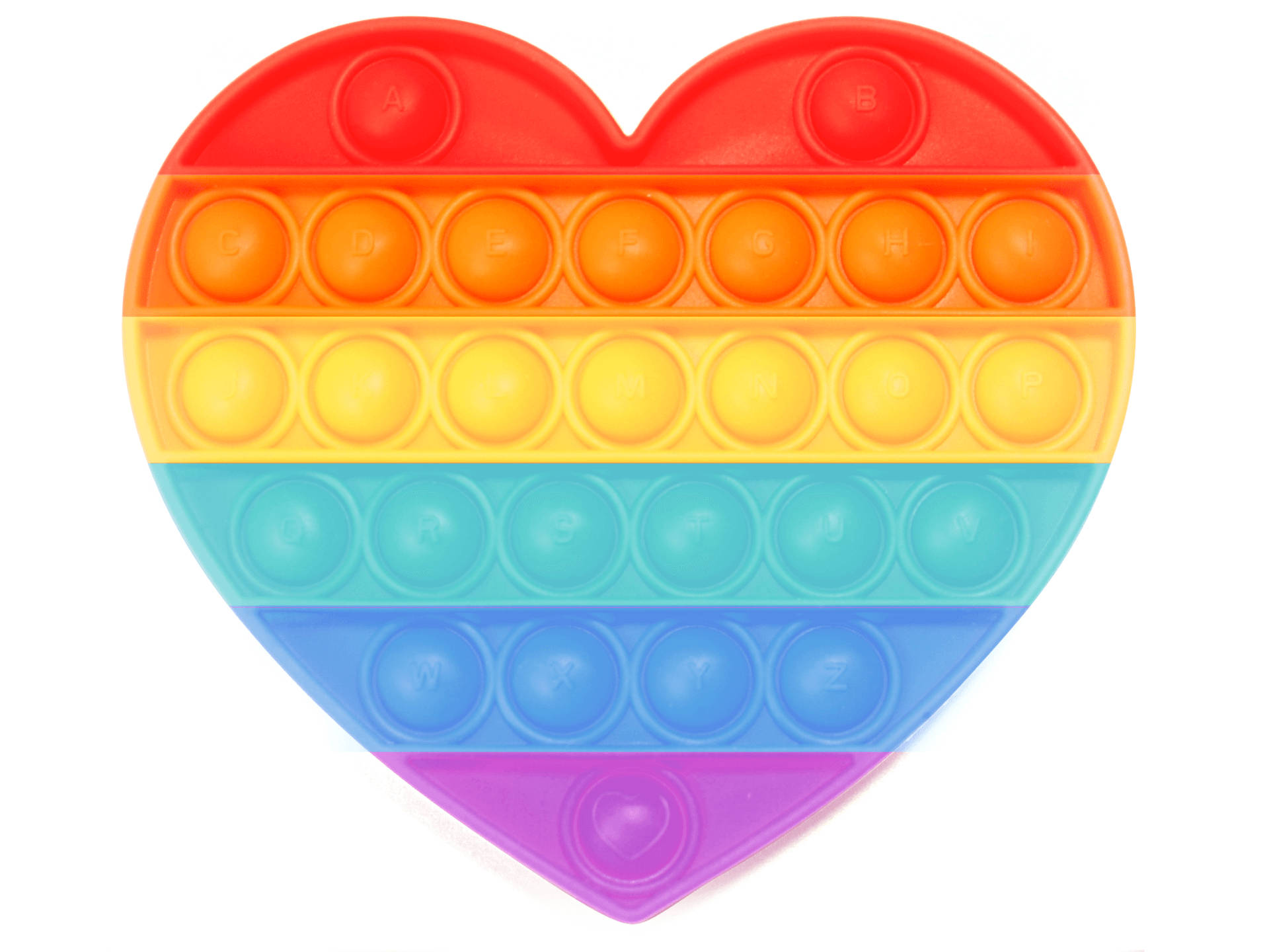 colorful heart pop it, rainbow-colored, heart-shaped, Full HD Desktop Wallpaper