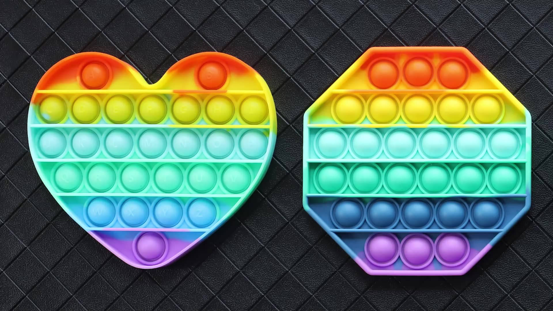 Heart And Octagon Pop Its, heart shaped, hexagon shaped, Full HD Desktop Wallpaper