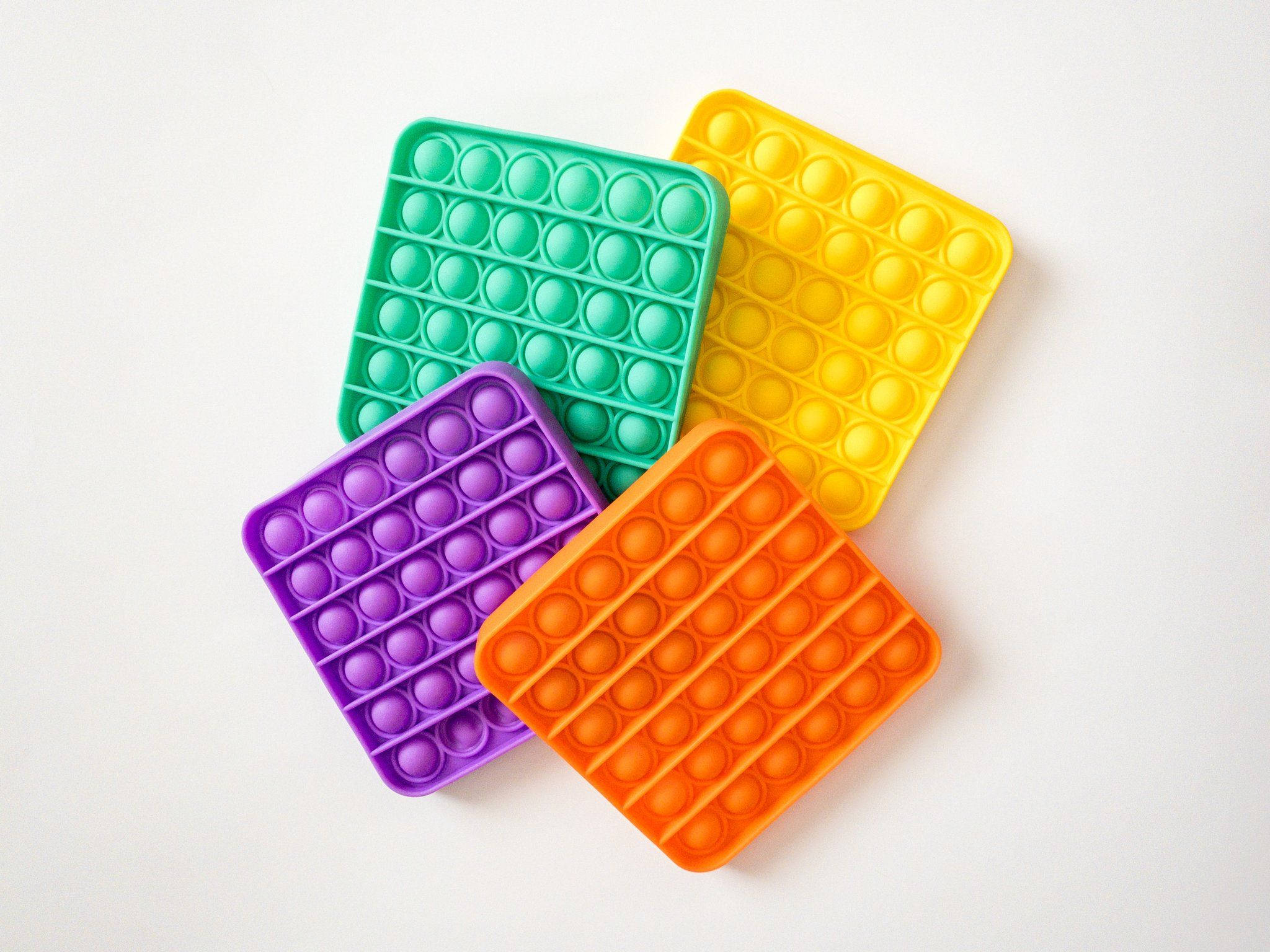Square Pop Its, green, yellow, Full HD Desktop Wallpaper