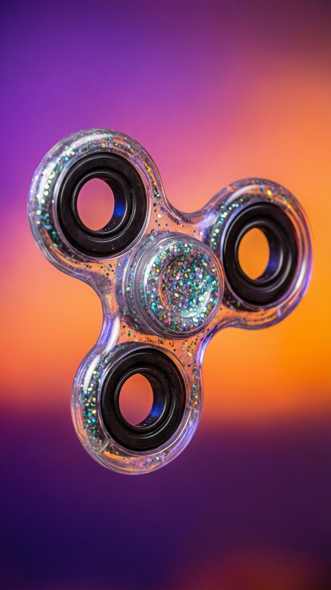 glitter spinner, transparent, glitter-filled, Full HD Phone Wallpaper
