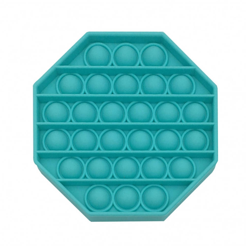 teal octagon pop it, teal octagonal fidget toy, poppable bubbles, SD Desktop Wallpaper