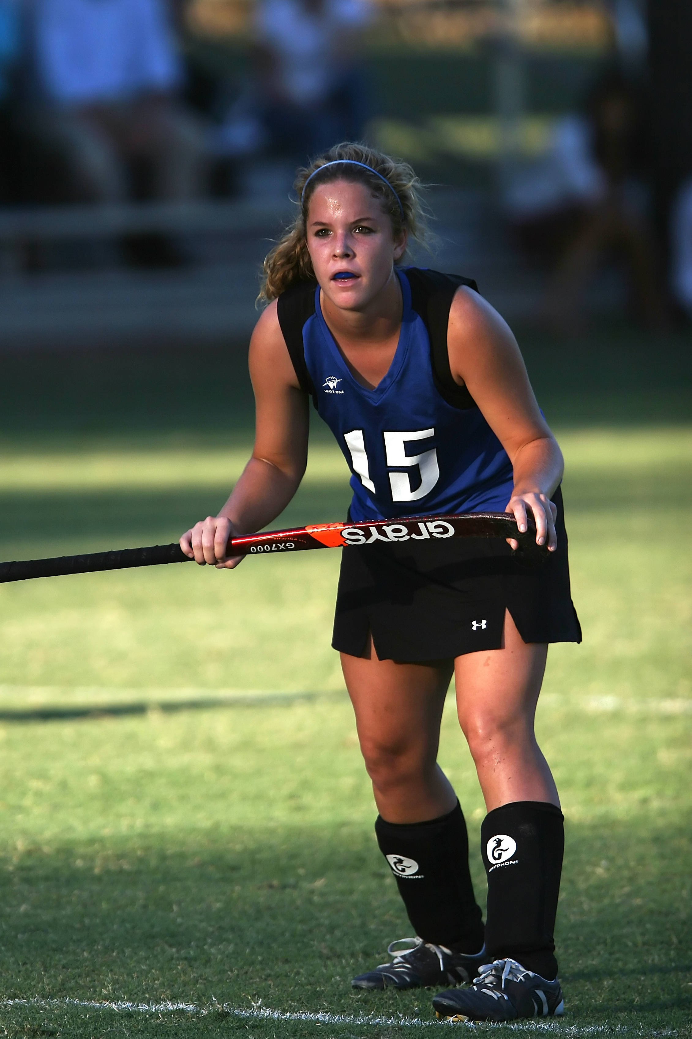 field hockey, female athlete, blue jersey, 2K Phone Wallpaper
