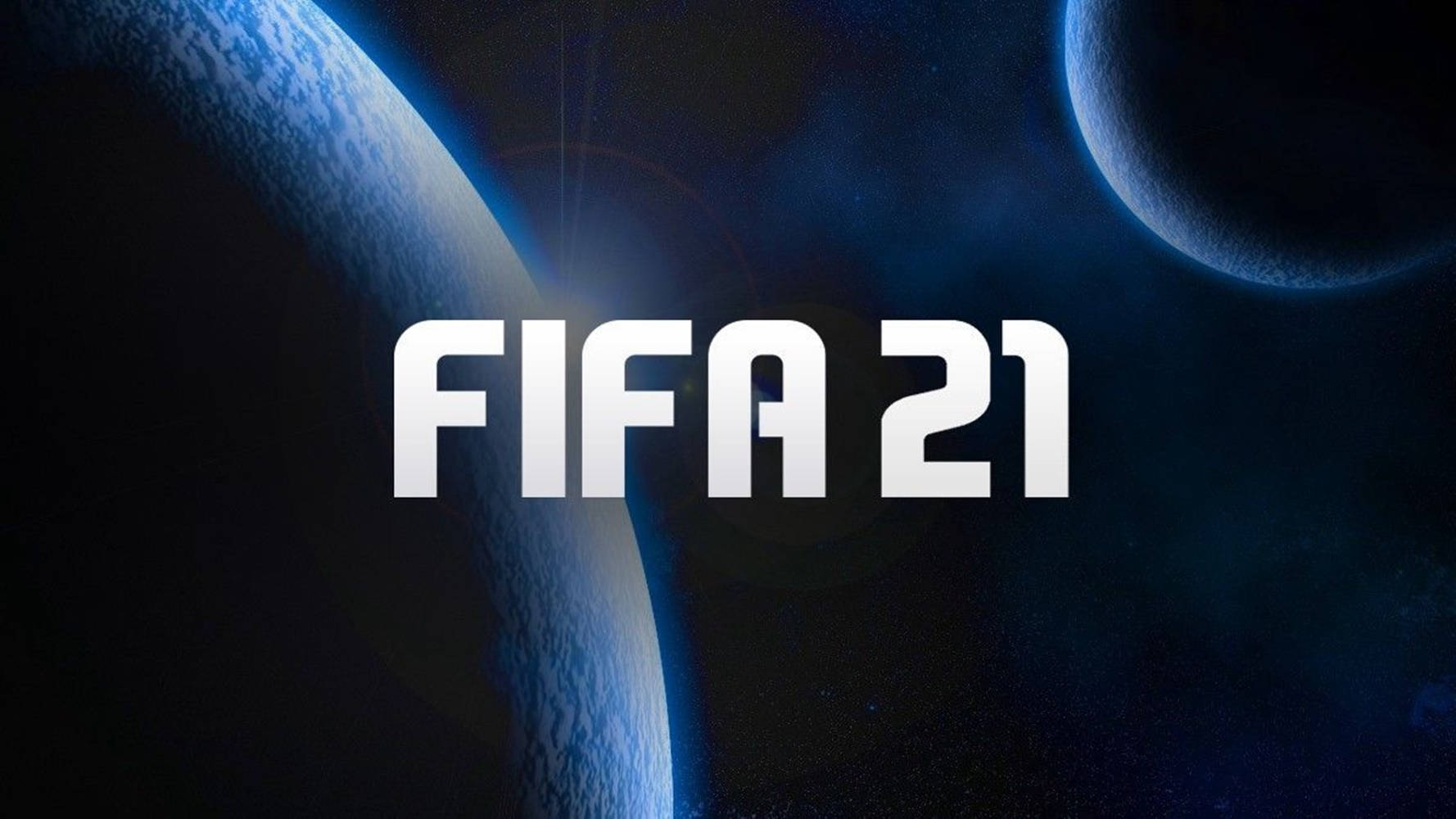 FIFA 21, white letters, cosmic backdrop, HD Desktop Wallpaper