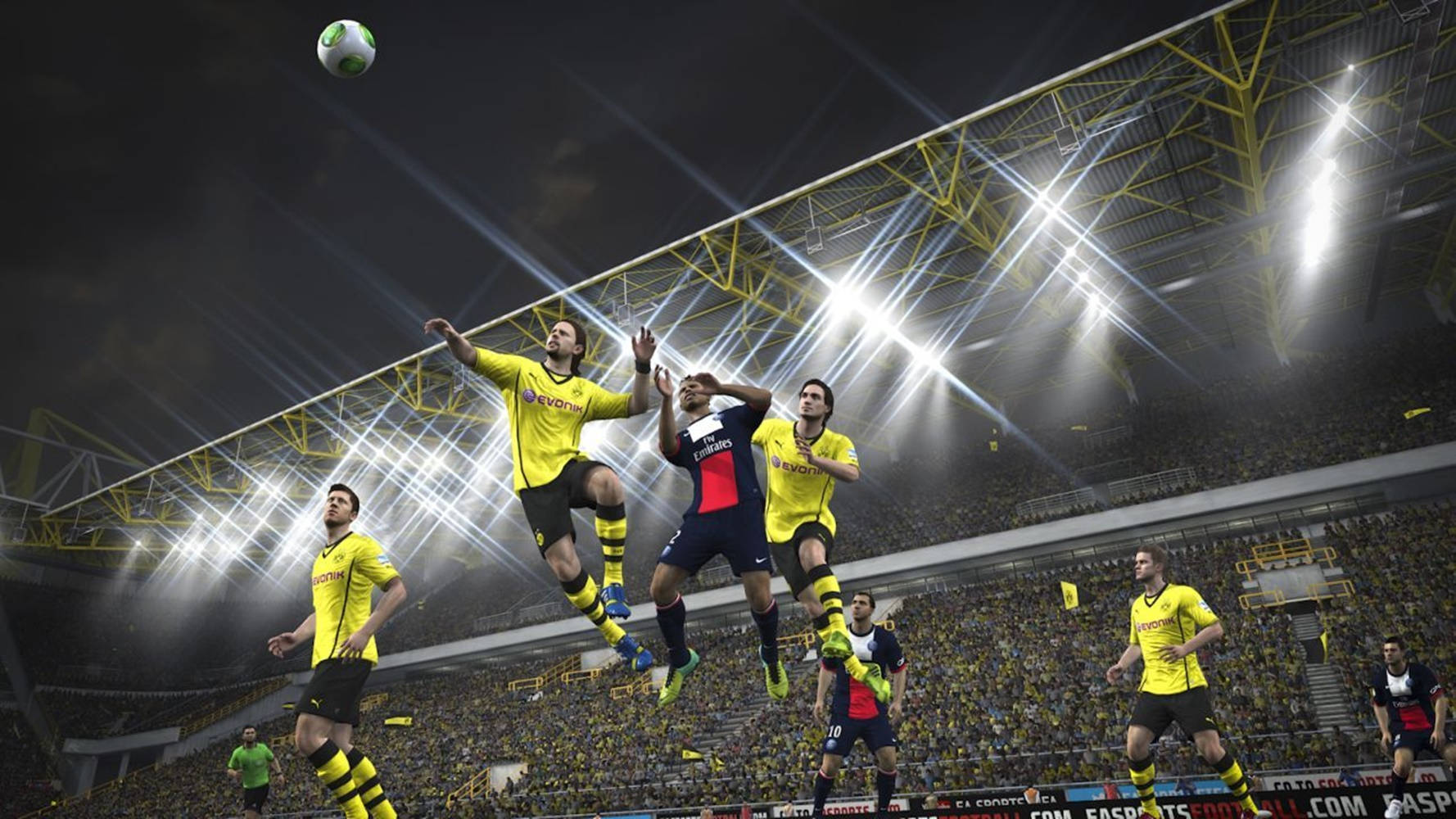 FIFA 21, stadium lights, roaring fans, HD Desktop Wallpaper