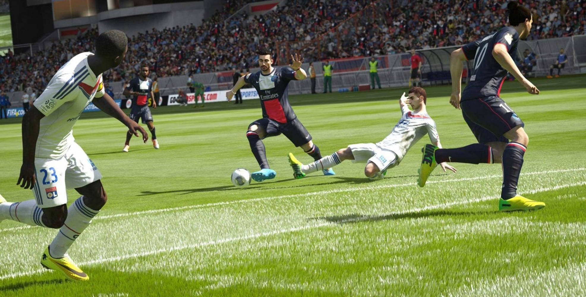 FIFA 21, green pitch, packed stadium, Full HD Desktop Wallpaper