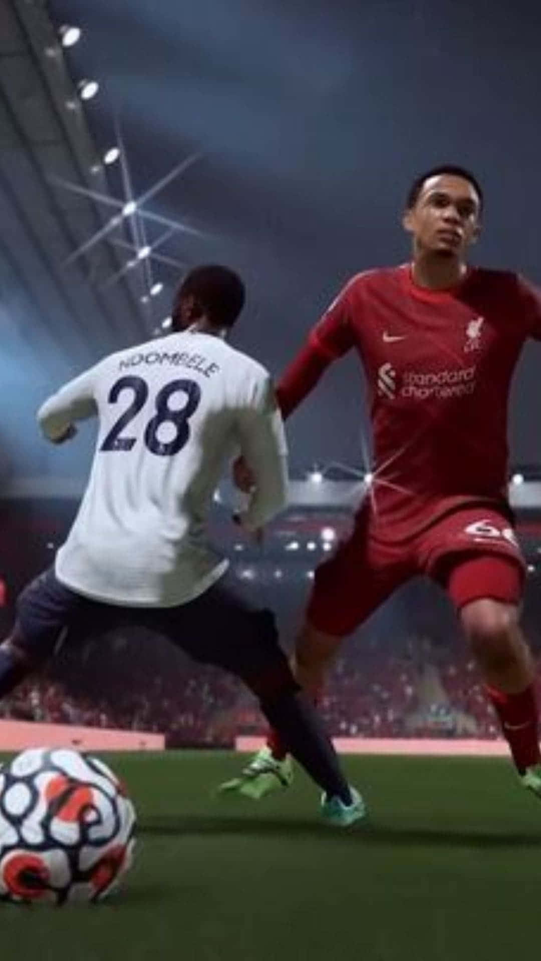 FIFA 22, stadium lights, soccer players, Full HD Phone Wallpaper