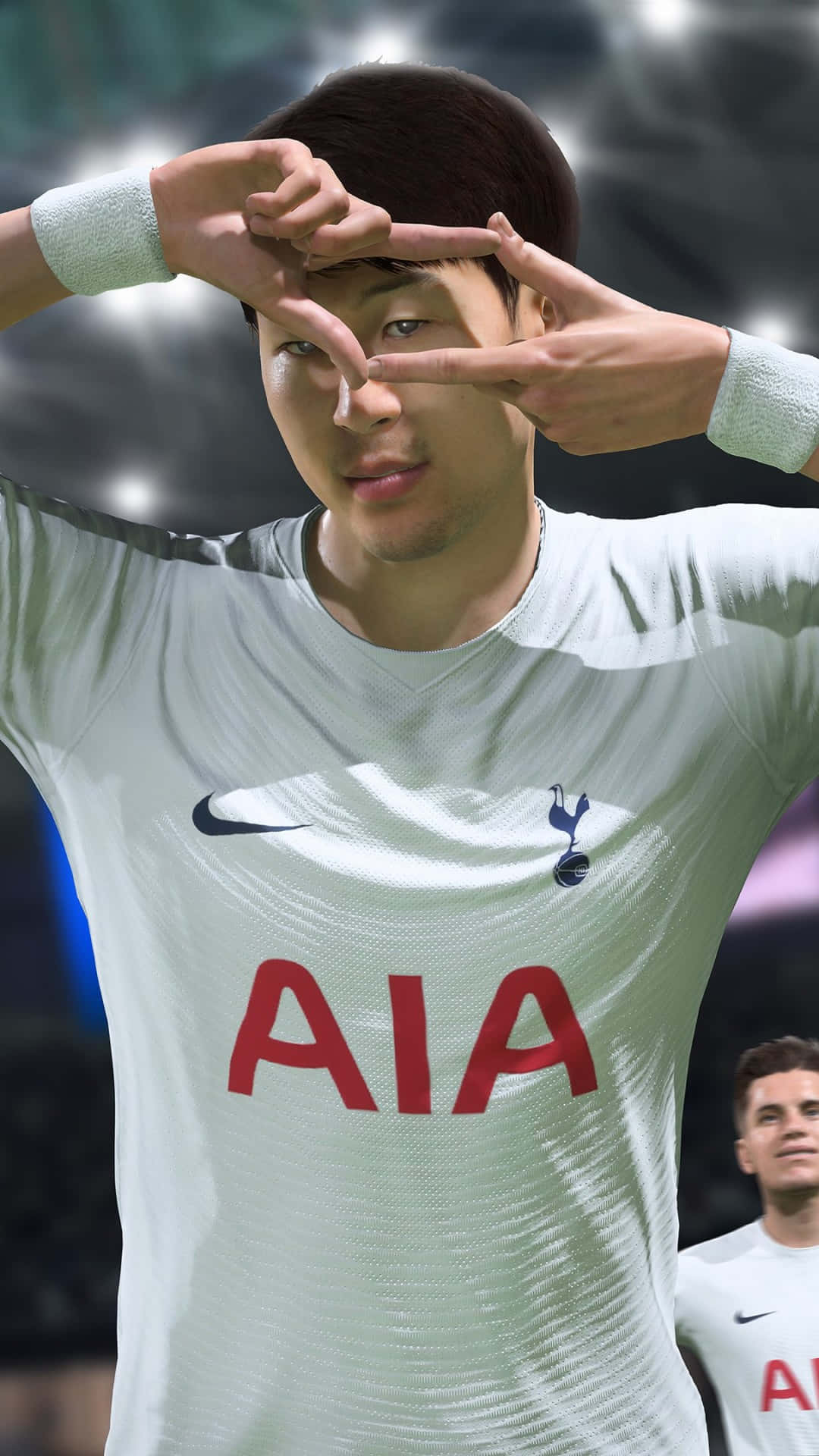 Fifa 22, white Tottenham jersey, football player, Full HD Phone Wallpaper