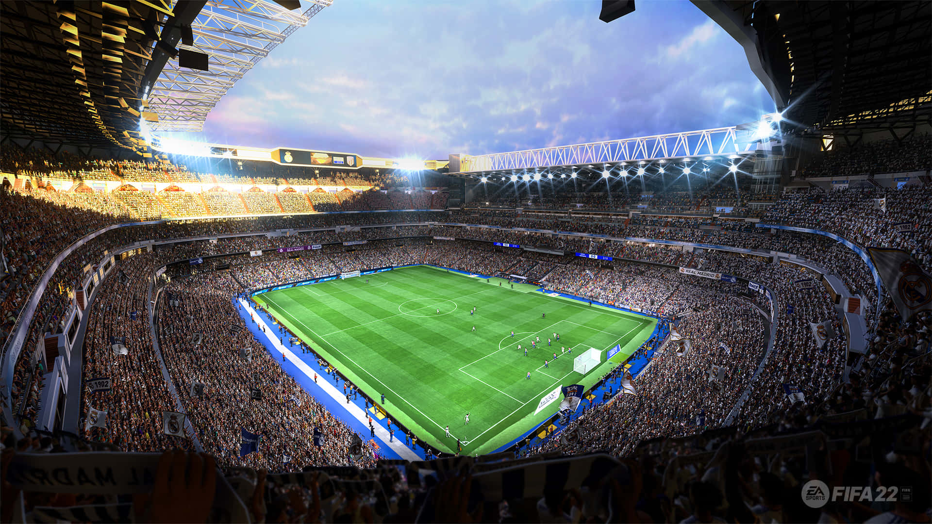 FIFA 22, soccer stadium, dusk, Full HD Desktop Wallpaper