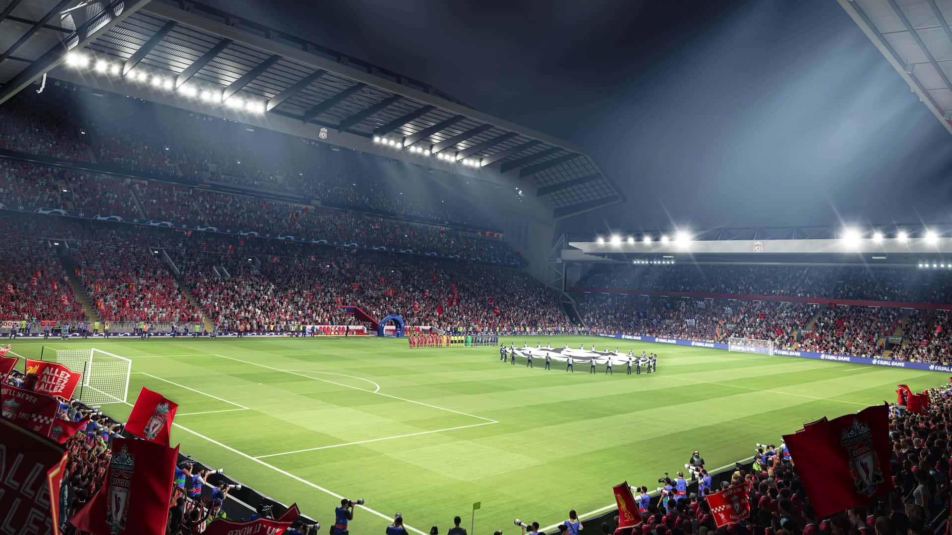 FIFA 22, football stadium, night, Full HD Desktop Wallpaper