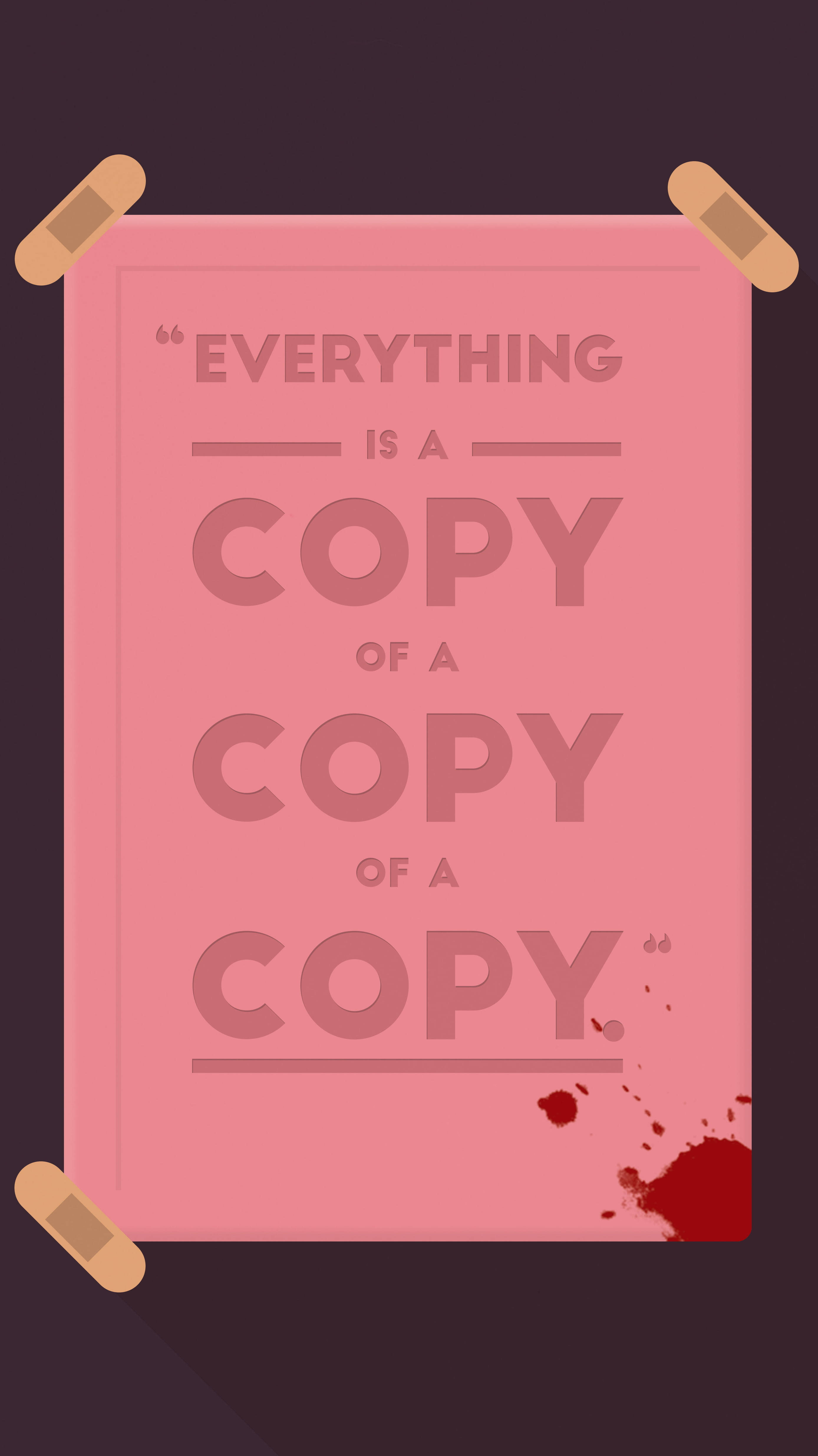 Fight Club, pink poster, dark wall, 4K Phone Wallpaper
