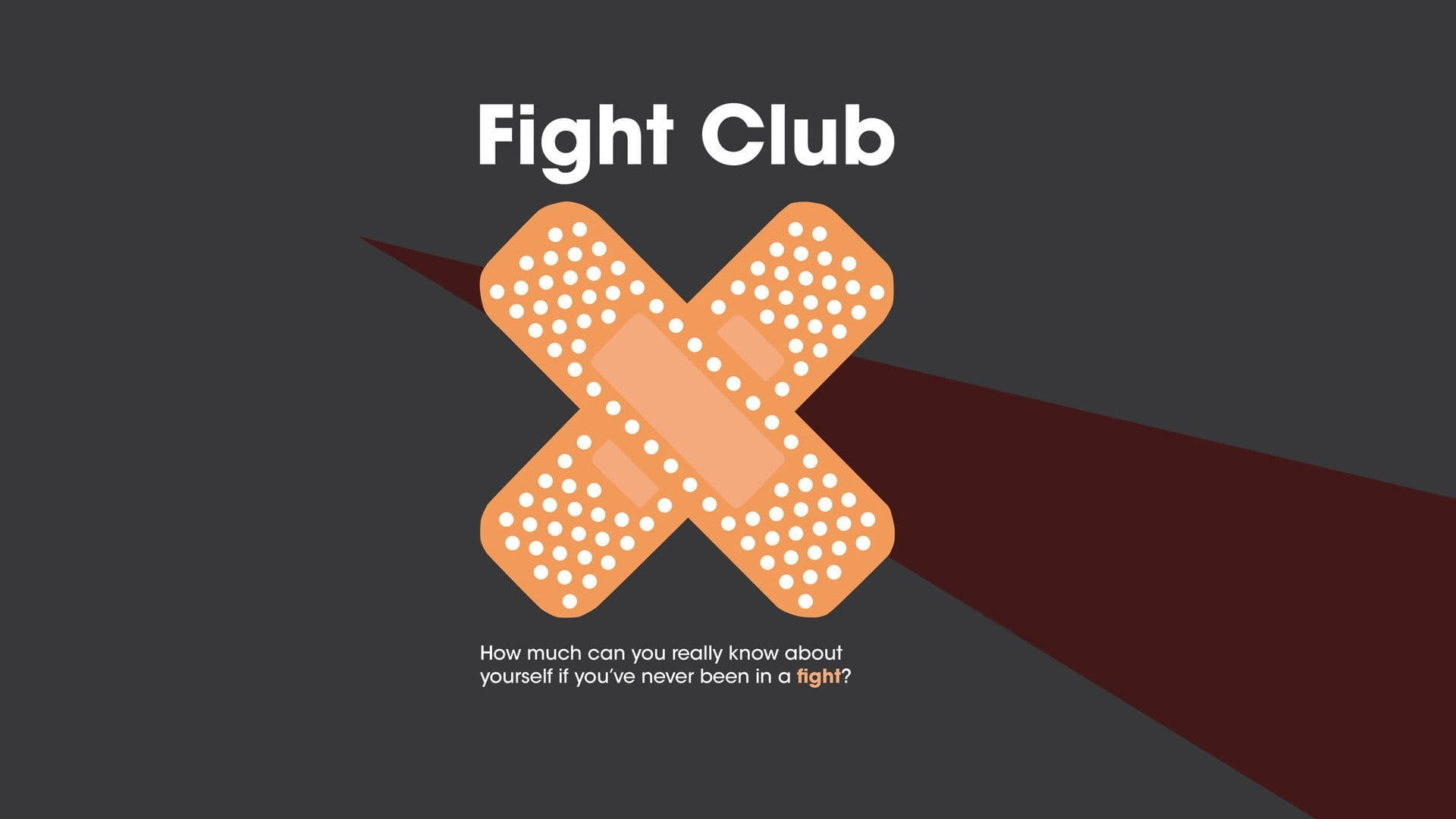 Fight Club, crossed band-aids, orange adhesive bandages, Full HD Desktop Wallpaper