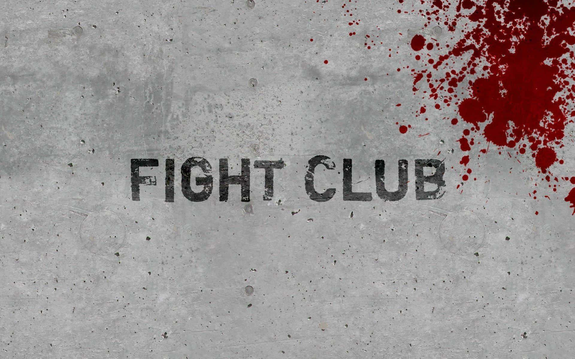 Fight Club, black letters, rough concrete wall, Full HD Desktop Wallpaper