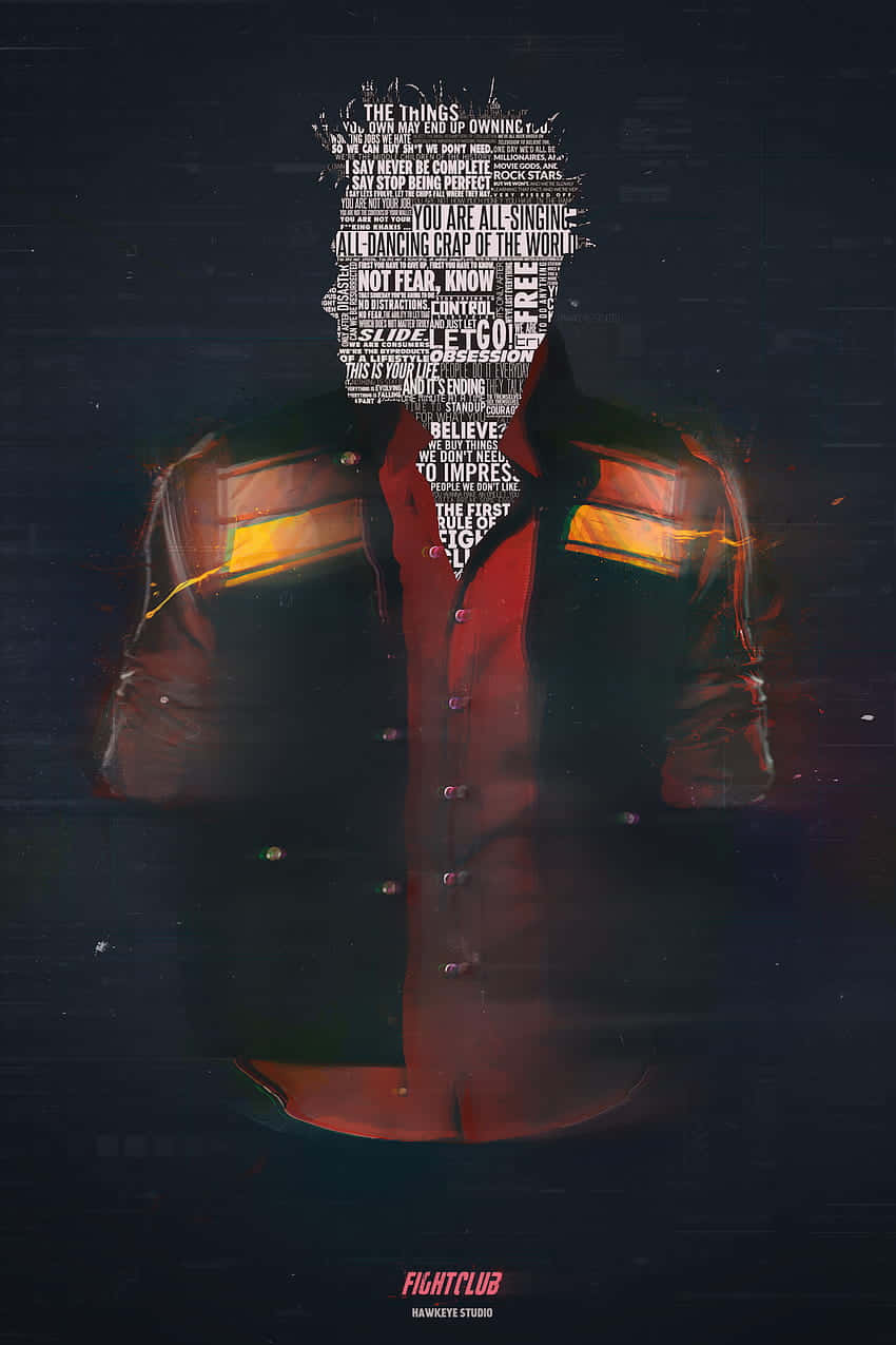Fight Club, movie quote art, red shirt, SD Phone Wallpaper