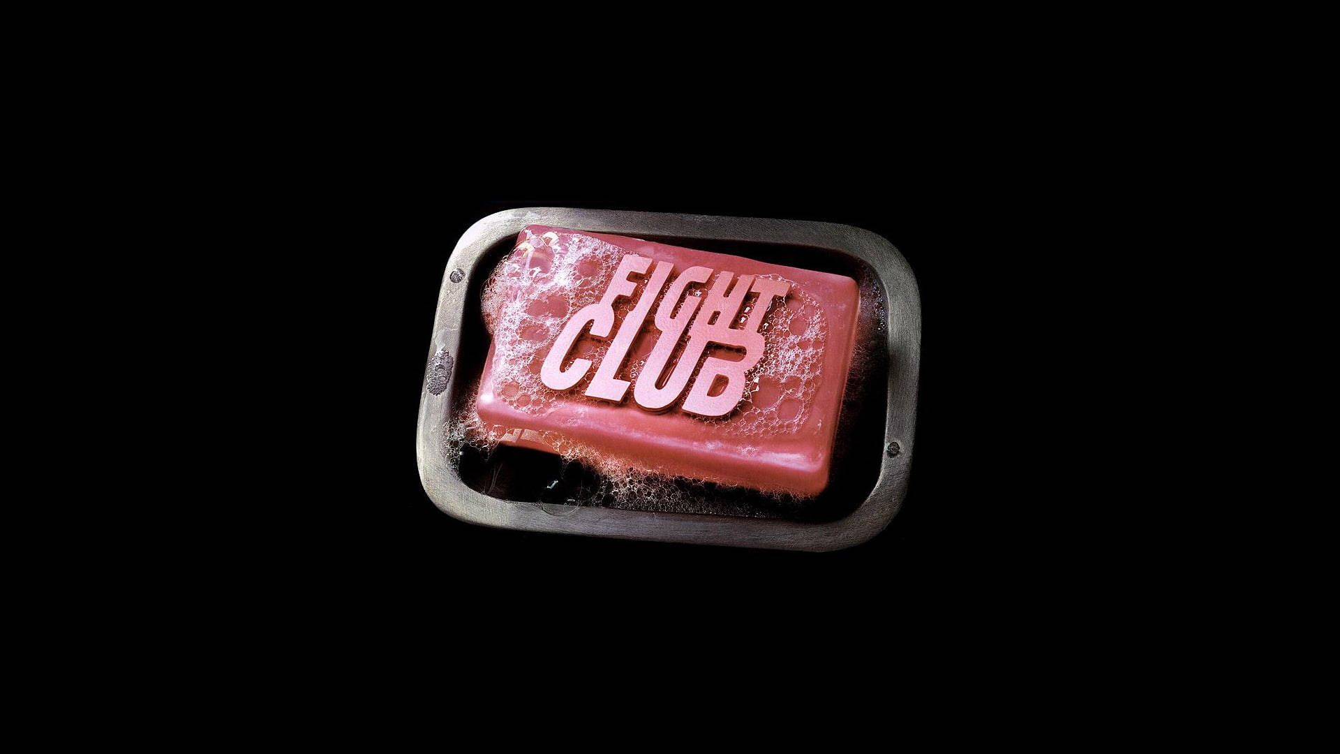 Fight Club, red soap bar, white embossed text, Full HD Desktop Wallpaper