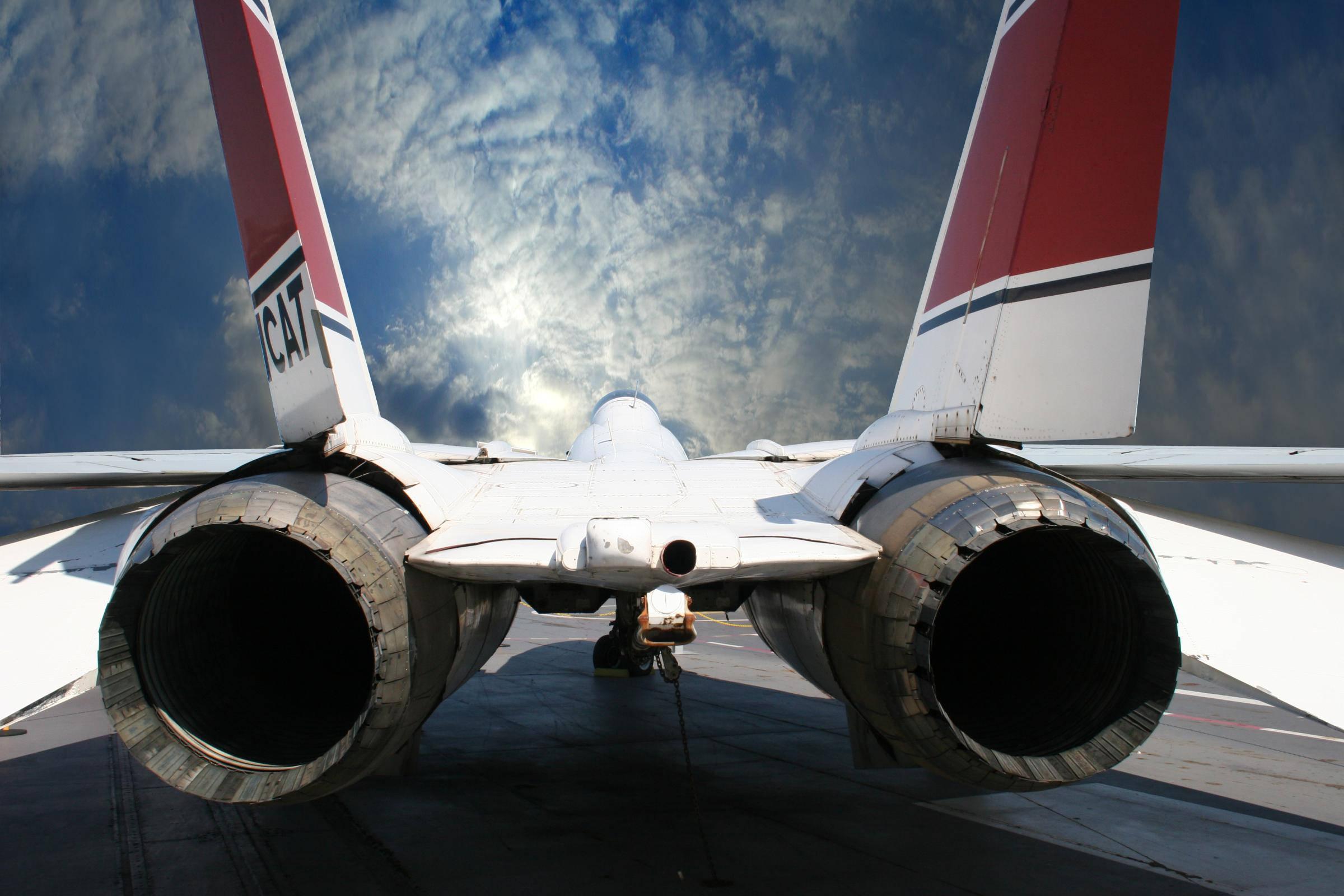 F-14 Fighter Jet, thrusters, white airplane, Full HD Desktop Wallpaper