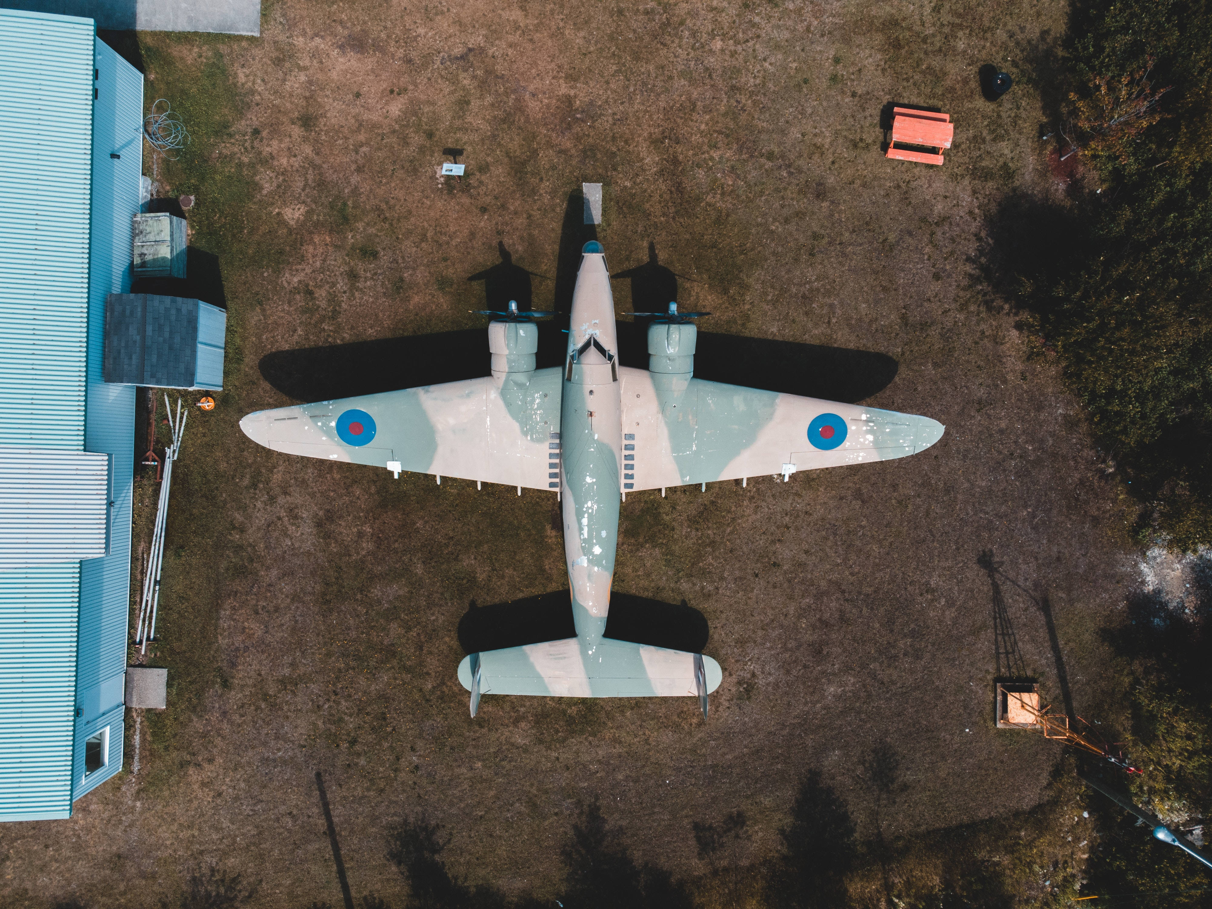 Fighter Plane, cyan pattern, blue roundels, 4K Desktop Wallpaper